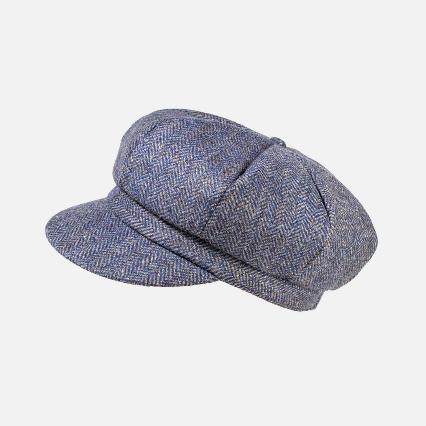 Tweed Wool Baker Boy Cap: Raspberry