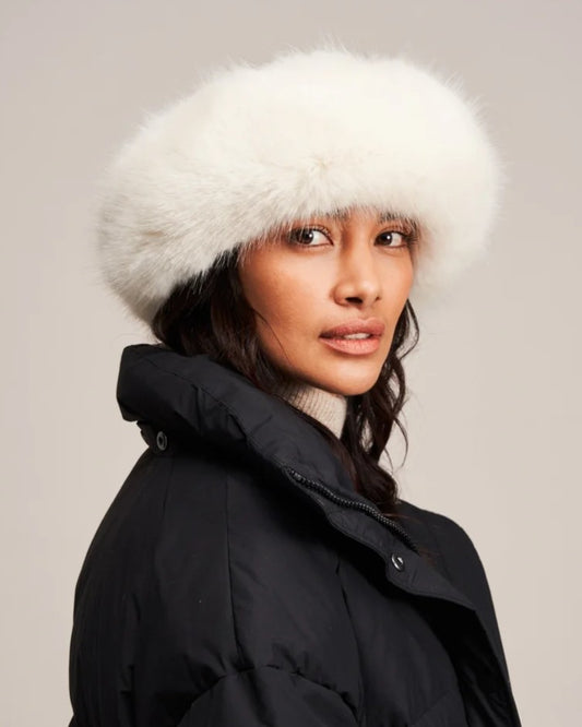 Lara Faux Fur Brim Hat Ermine