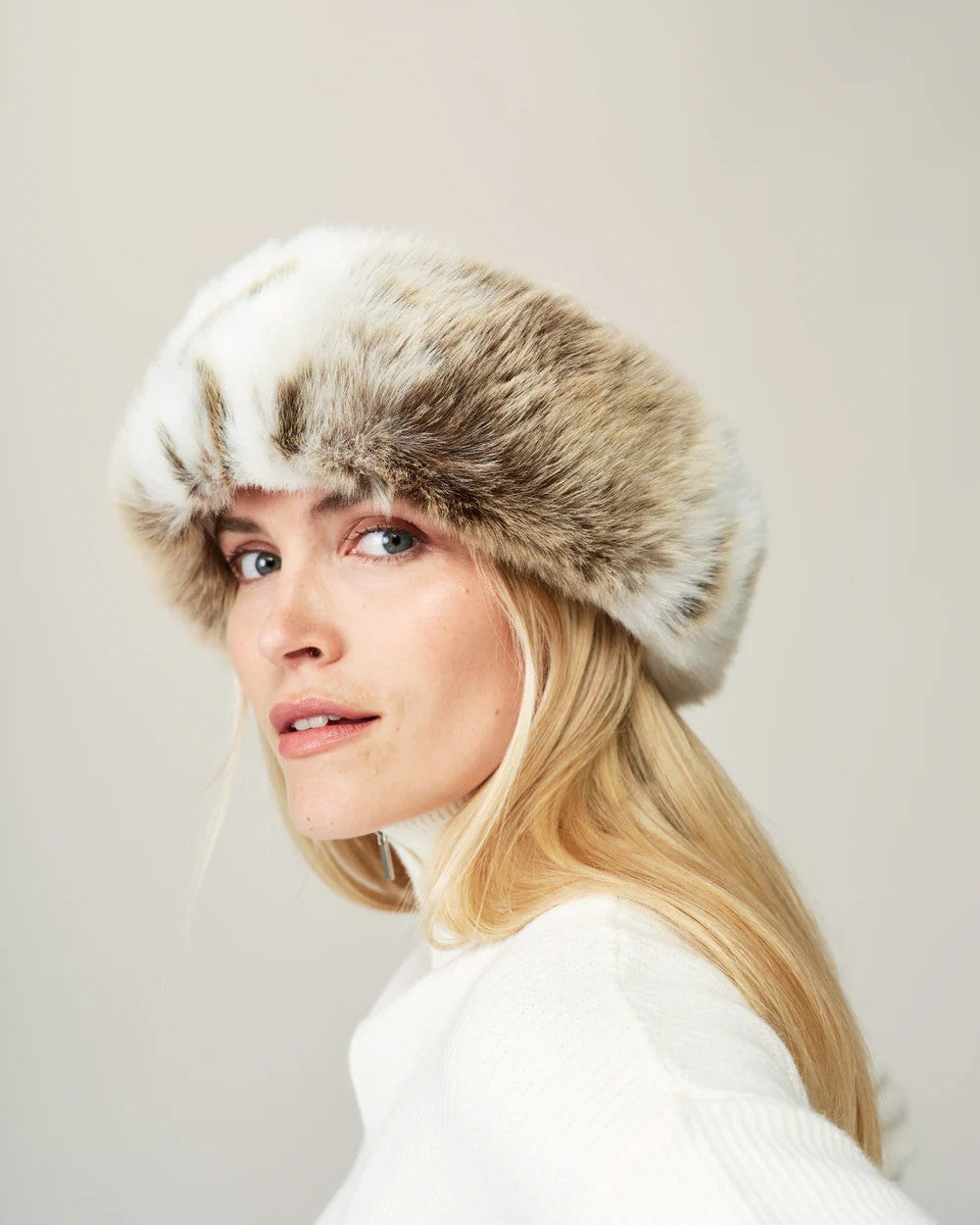 Lara Faux Fur Brim Hat Lynx