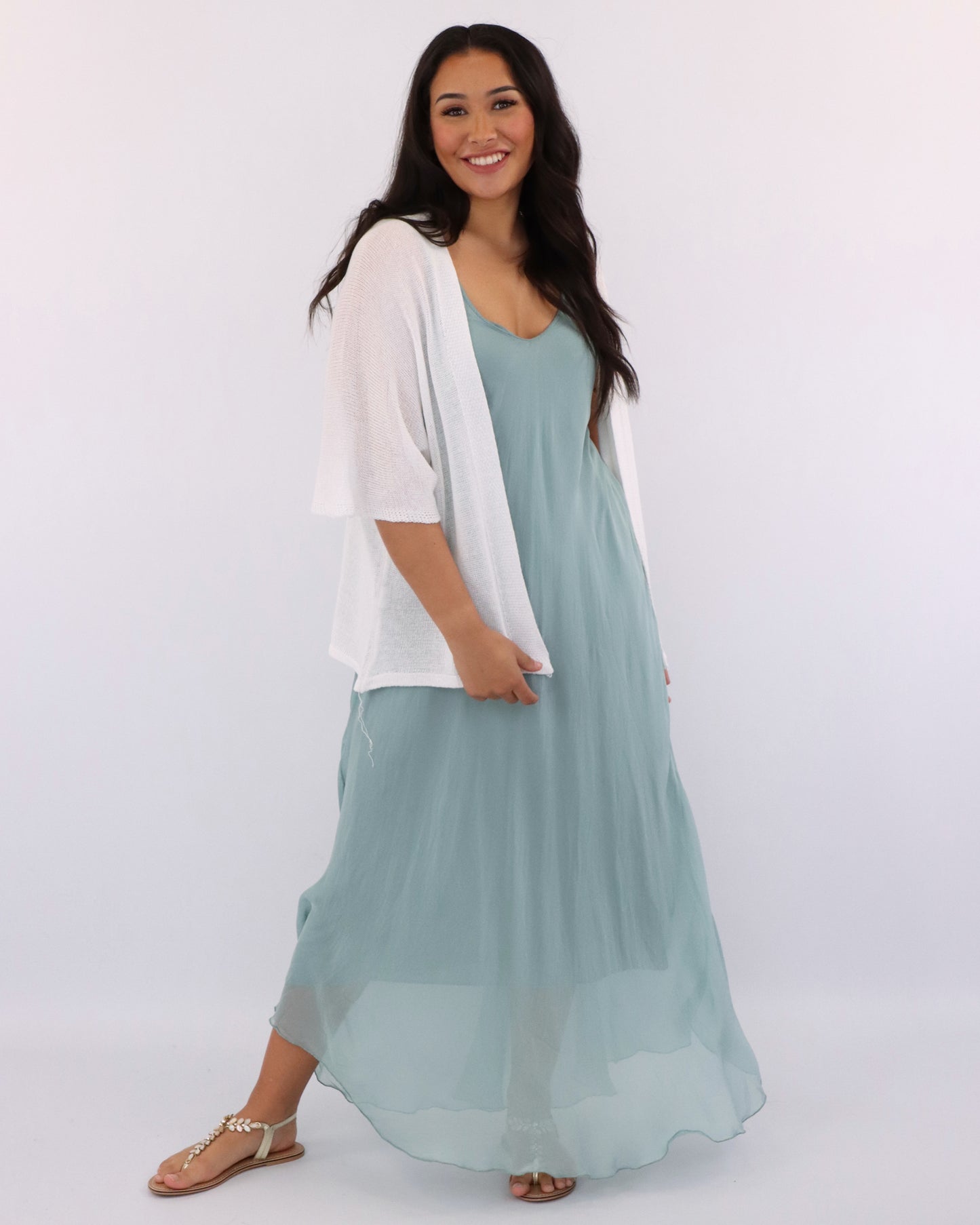 Silk Blend Hollywood Maxi Dress