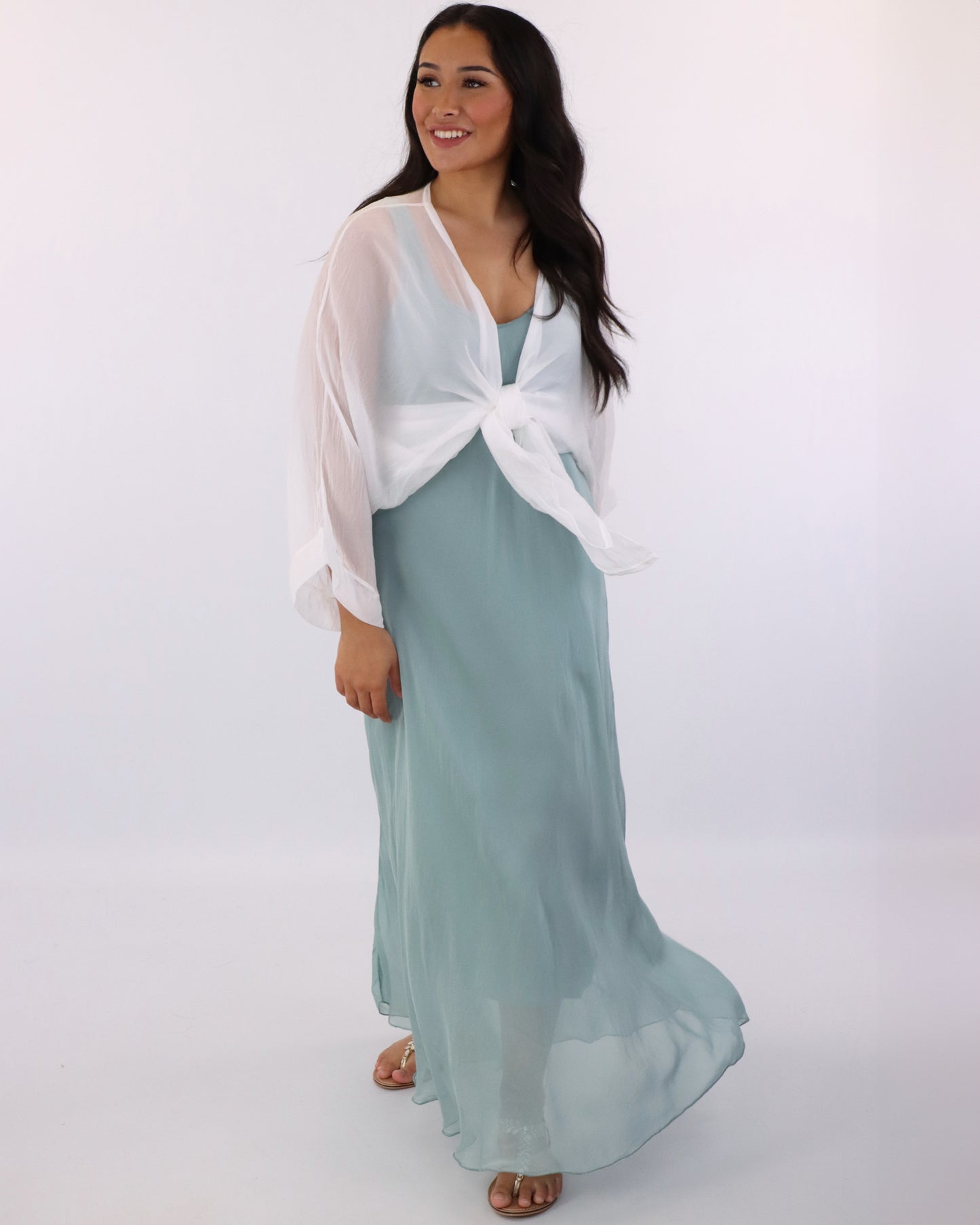 Silk Blend Hollywood Maxi Dress