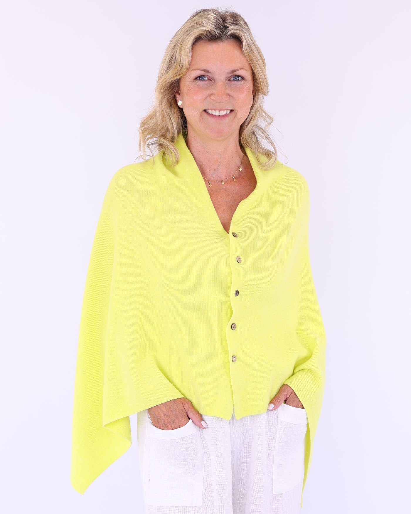 Summer Poncho with Buttons