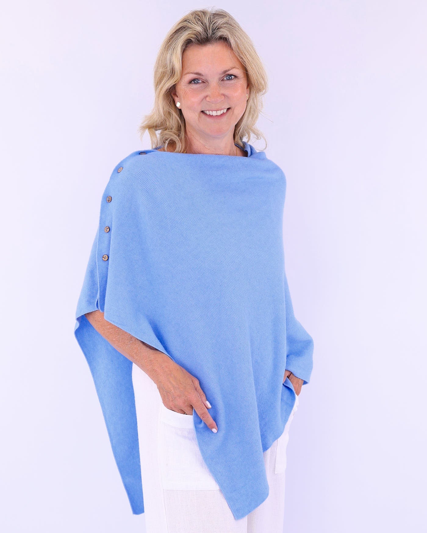 Summer Poncho with Buttons