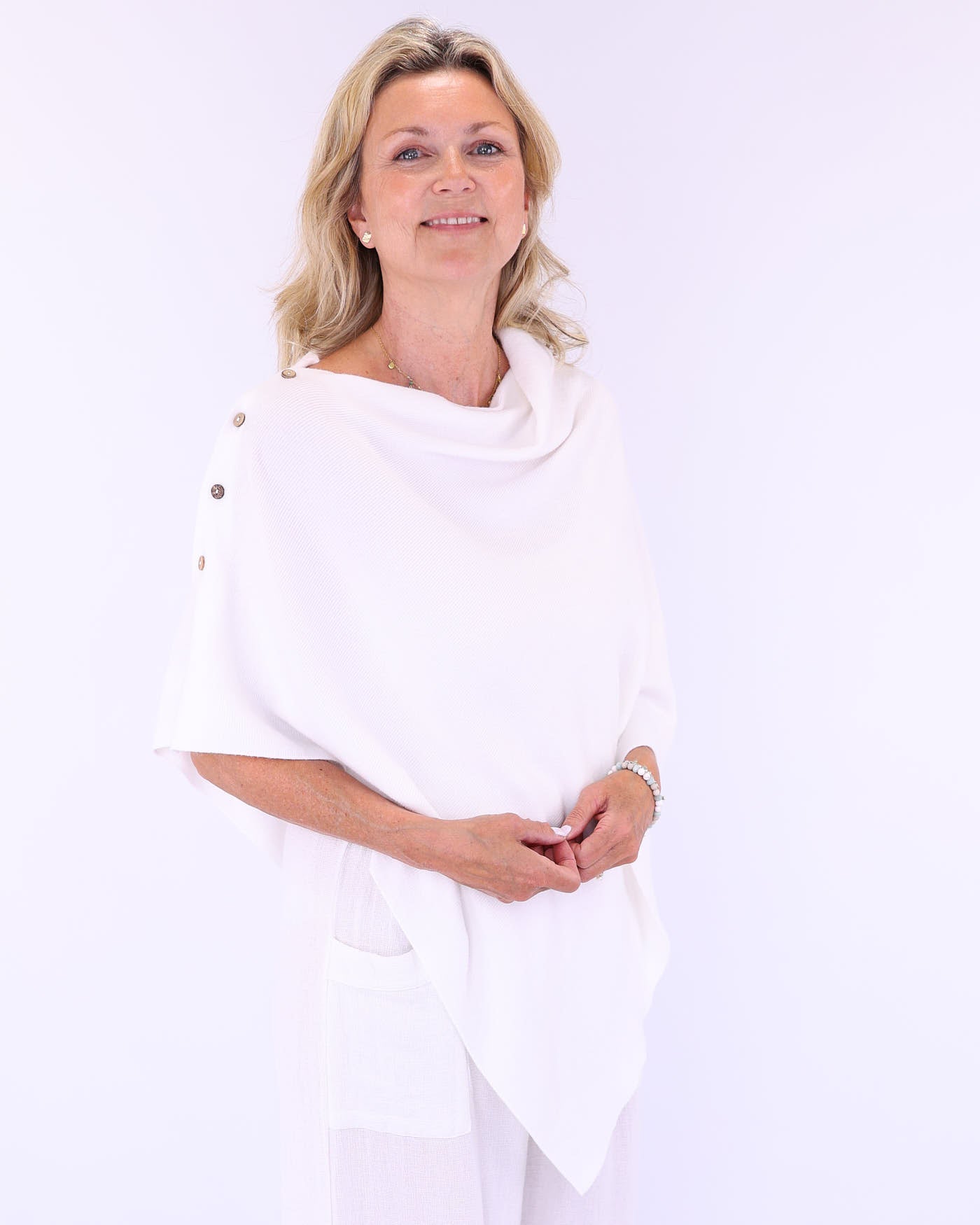 Summer Poncho with Buttons