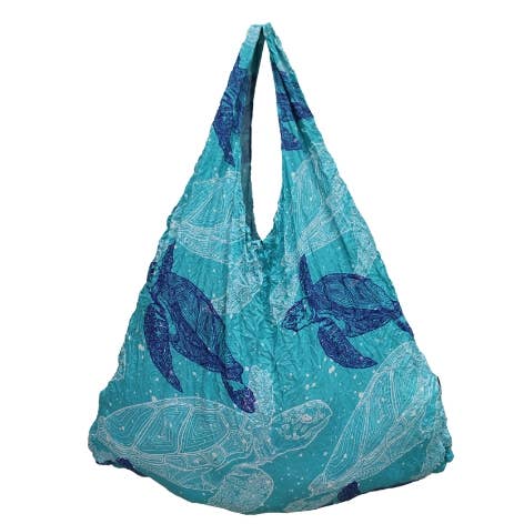 Eco Tote Blue Ocean Turtle