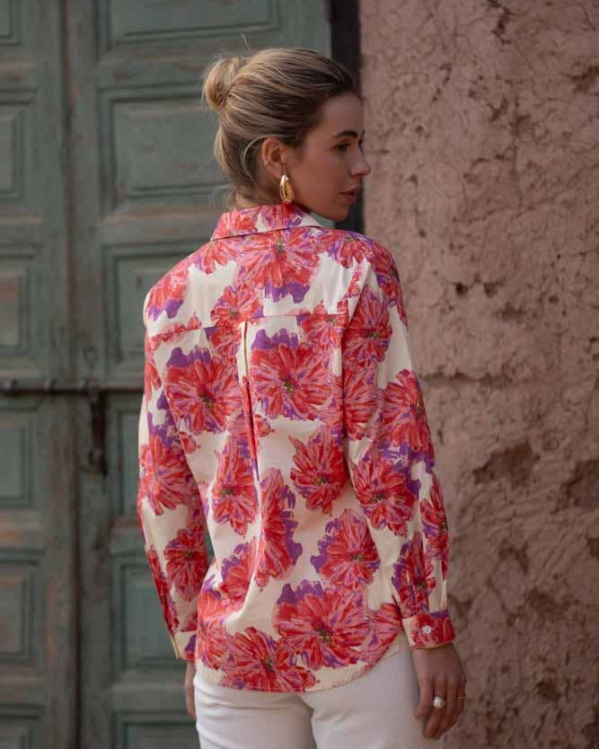 Chelsea Cotton Shirt - Peony